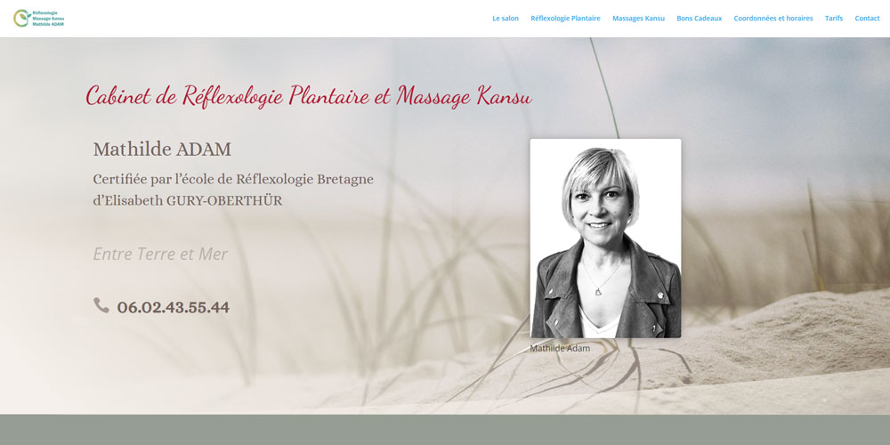 Creation site internet - Reflexologie plantaire et massage kansu - PSF Informatique
